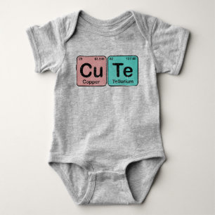 Body Para Bebé Vintage lindo (cobre + Tabla periódica del
