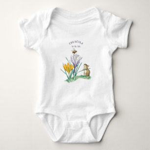 Body Para Bebé Vintage Molly Brett Nature Mouse Crocus Bee
