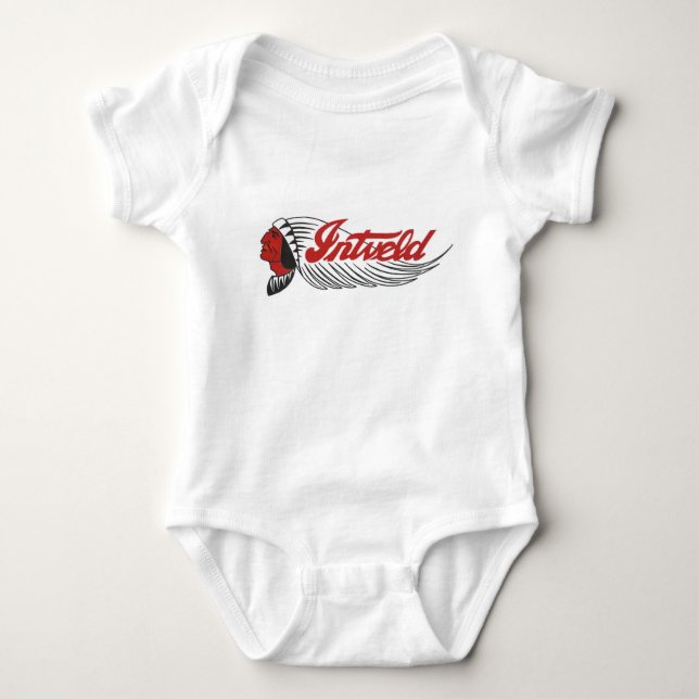 Body Para Bebé Vintage Motorcycle Logo White  (Anverso)