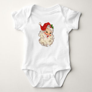 Body Para Bebé Vintage Retro Red Santa Unisex Baby Bodysuit