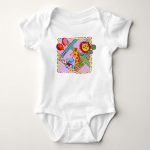 Body Para Bebé Vintage Safari Animals Baby Bodysuit