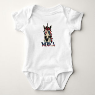 Body Para Bebé Vintage unicornio Merica 4 de julio patriótico
