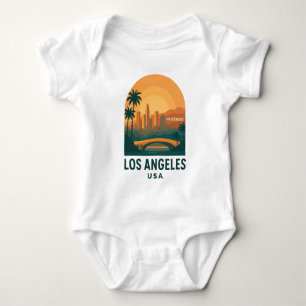 Body Para Bebé Vintage Viajes a Los Ángeles – Retro Hollywood