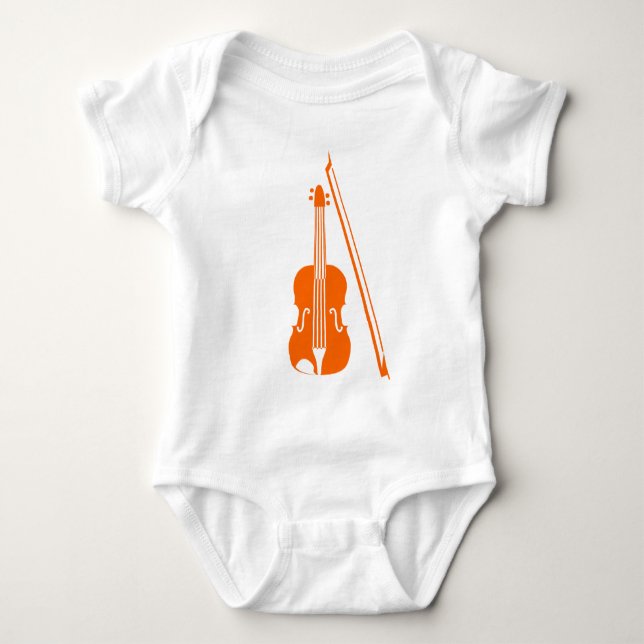 Body Para Bebé Violin - Naranja (Anverso)