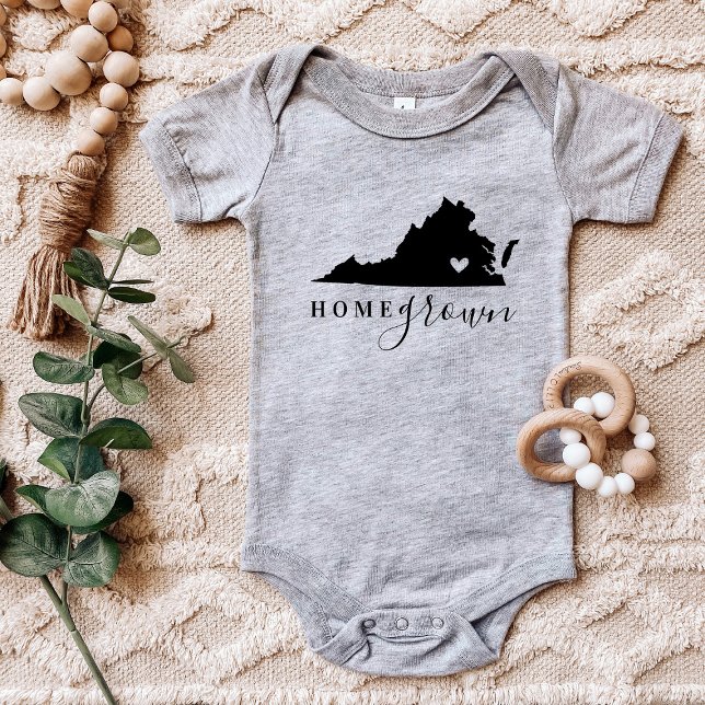 Body Para Bebé Virginia Home Grown State Tee (Subido por el creador)