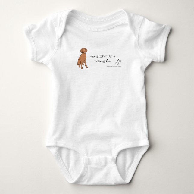 Body Para Bebé vizsla (Anverso)