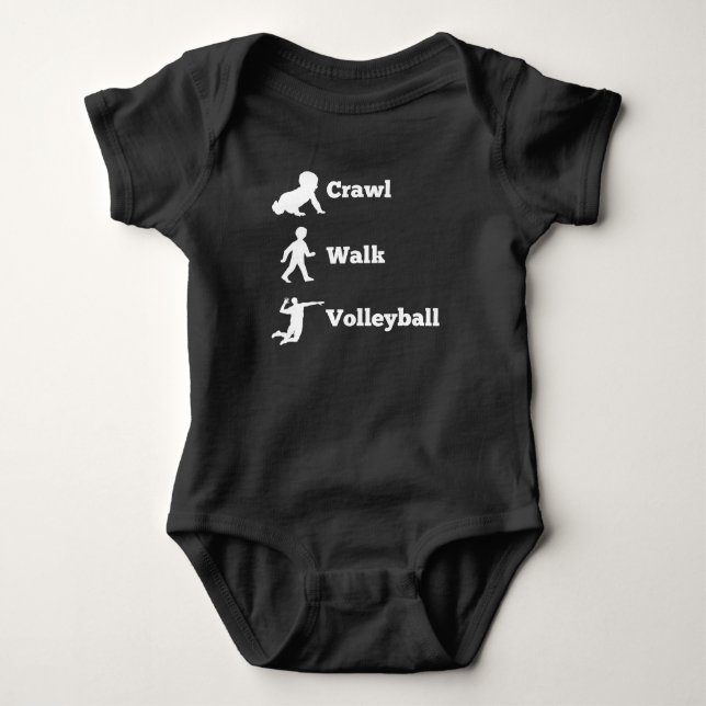 Body Para Bebé Voleibol del paseo del arrastre (Anverso)