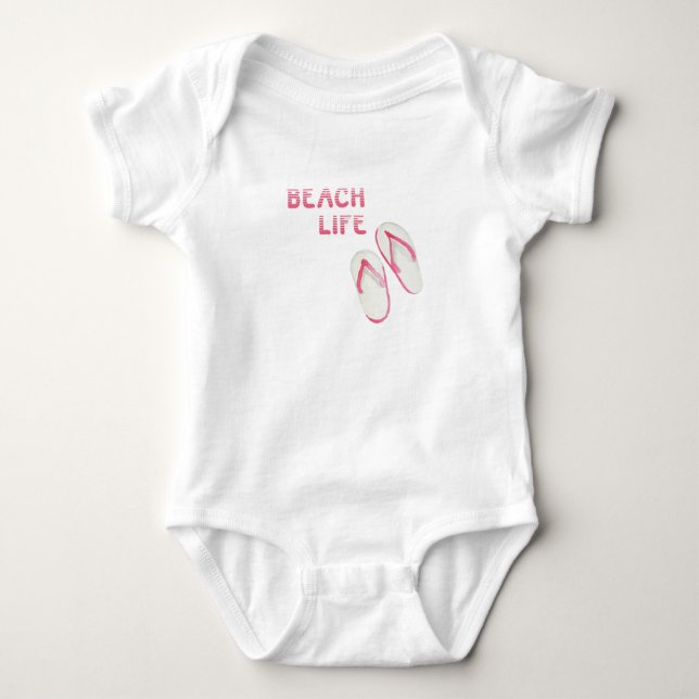 Body Para Bebé Volteo de Beach Life (Anverso)