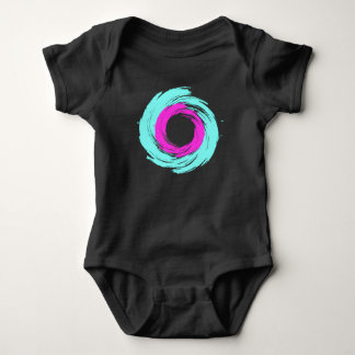 Body Para Bebé Vortex Azul Claro e Rosa