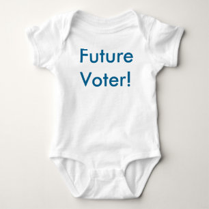 Body Para Bebé ¡Votante futuro! En la escritura azul de Demócra