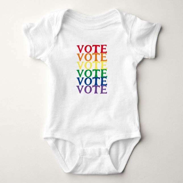 Body Para Bebé "Voto en arco iris" (Anverso)