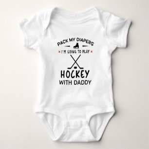 Body Para Bebé Voy a jugar hockey con papá - fanático del hockey 