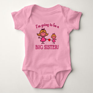Body Para Bebé Voy a ser una camiseta de hermana grande