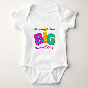 Body Para Bebé Voy a ser una gran camiseta de hermana