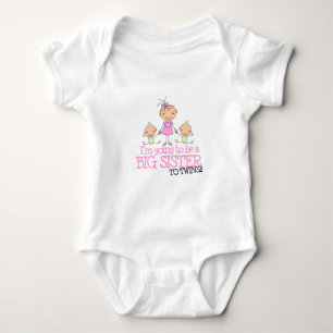Body Para Bebé Voy a ser una hermana grande a los GEMELOS