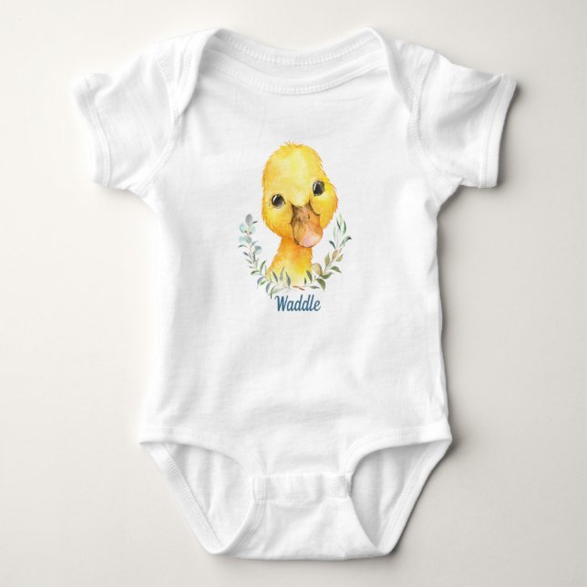 Body Para Bebé Waddle McQuackers Cute Duck (Anverso)