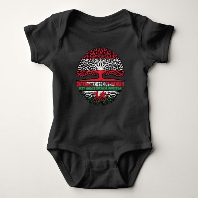 Body Para Bebé Wales Walisisch Österreichisch Baum (Anverso)