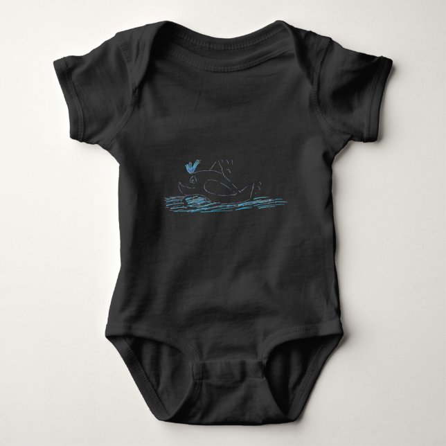 Body Para Bebé Wally Whale Baby Bodysuit (Anverso)
