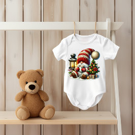 Body Para Bebé Warm Christmas Gnome Baby Bodysuit