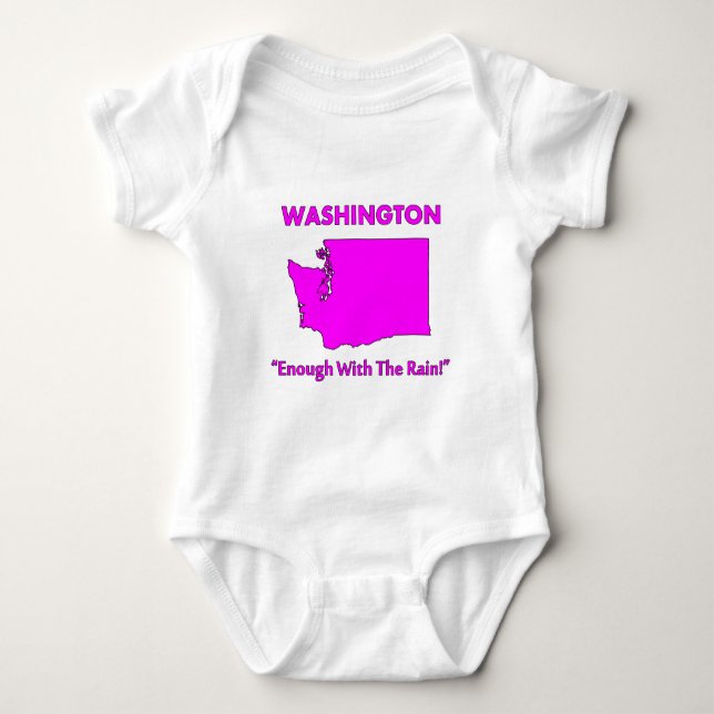 Body Para Bebé Washington - Basta de lluvia (Anverso)