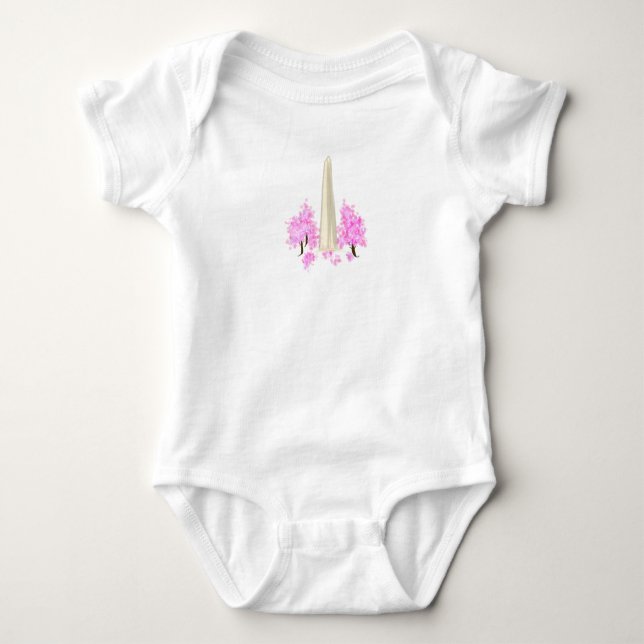 Body Para Bebé Washington, DC Cherry Blossom Hoodie (Anverso)