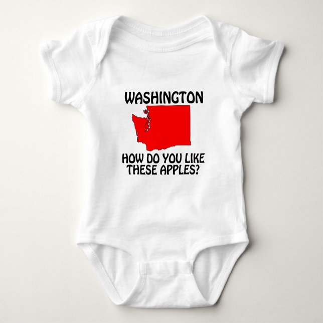 Body Para Bebé Washington: ¿Qué te parecen estas manzanas? (Anverso)