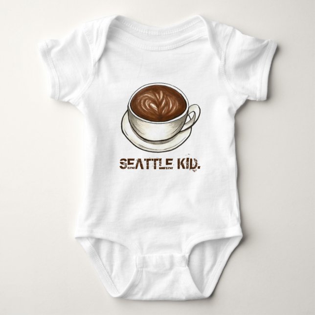 Body Para Bebé Washington SEATTLE KID Copa Latte (Anverso)