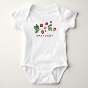 Body Para Bebé Watercolor Cranberry Baby Bodysuit