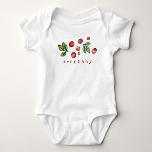 Body Para Bebé Watercolor Cranberry Baby Bodysuit