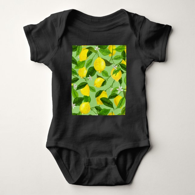 Body Para Bebé Watercolor Lemon 3 (Anverso)