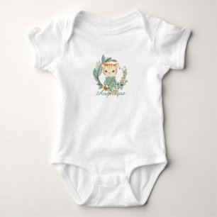 Body Para Bebé Watercolor Vintage Kitty