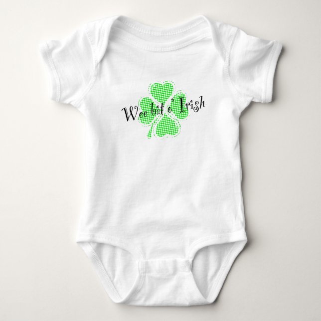 Body Para Bebé Wee bit o’ Irish Shamrock (Anverso)