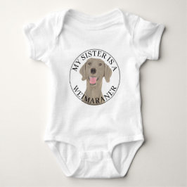 Body Para Bebé Weimaraner Big Sister