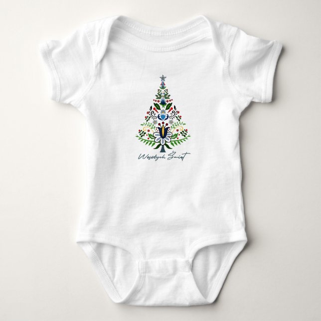 Body Para Bebé Wesolych Swiat - maravilloso árbol de Navidad kasb (Anverso)