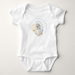 Body Para Bebé Westie Azul Buenas Noches con Vela