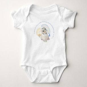 Body Para Bebé Westie Azul Buenas Noches con Vela