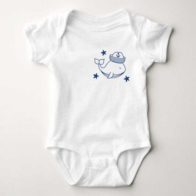 Body Para Bebé whale baby boy clothes (Anverso)