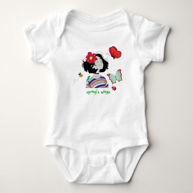 Body Para Bebé Where Spring Meets Me (Anverso)