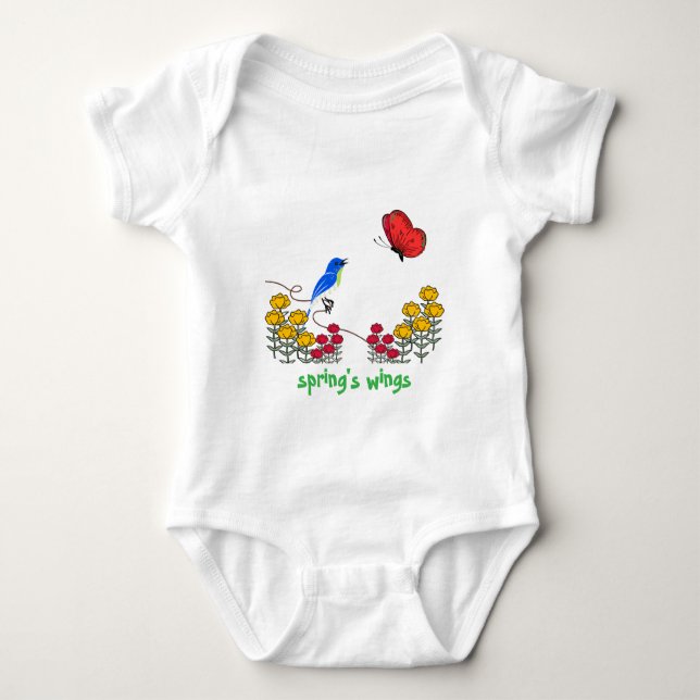Body Para Bebé Where Spring Meets Me (Anverso)