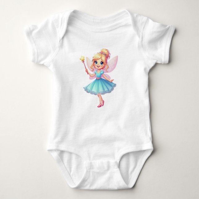Body Para Bebé Whimsical Blue Fairy (Anverso)