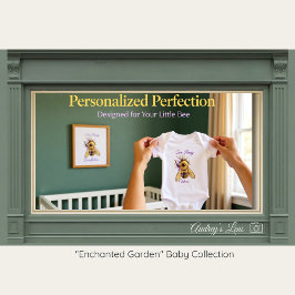 Body Para Bebé Whimsical Bumblebee & Wildflowers "Bee Happy"