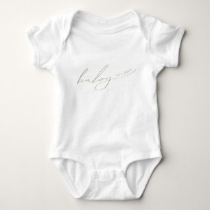 Body Para Bebé Whimsical Sage Green Baby Est