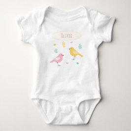 Body Para Bebé Whimsical Scandi Birds Cute Personalized