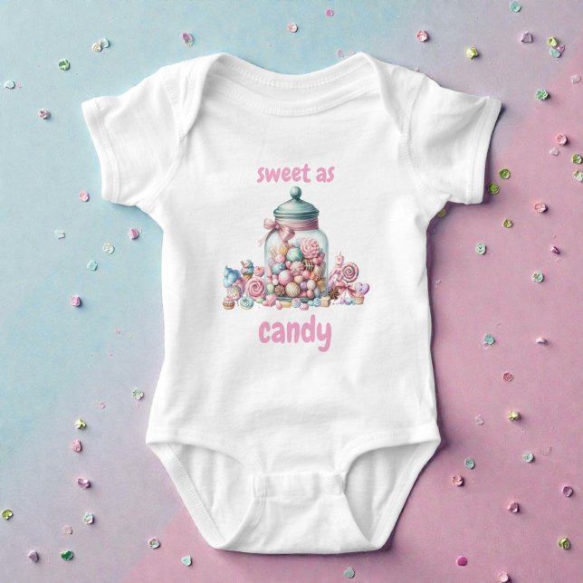 Body Para Bebé Whimsical Watercolor Sweet Candy (Subido por el creador)