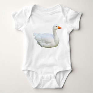 Body Para Bebé White Emden Goose Baby Bodysuit