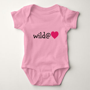 Body Para Bebé Wild at Heart - Hot PInk Heart