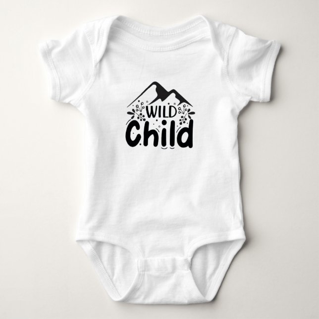 Body Para Bebé Wild Child Adventure Baby Bodysuit - Cute Mountain (Anverso)