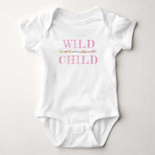 Body Para Bebé Wild Child incluye cuentas boho ropa de bebé rosa