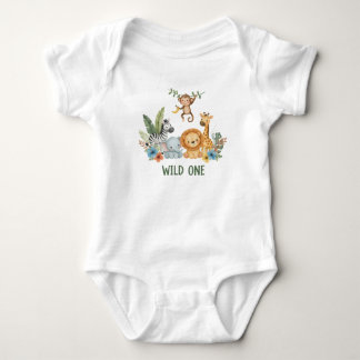 Body Para Bebé Wild One - Animales de la Jungla