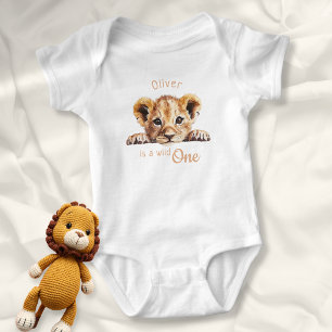 Body Para Bebé Wild One Bebé León Lindo Personalizado